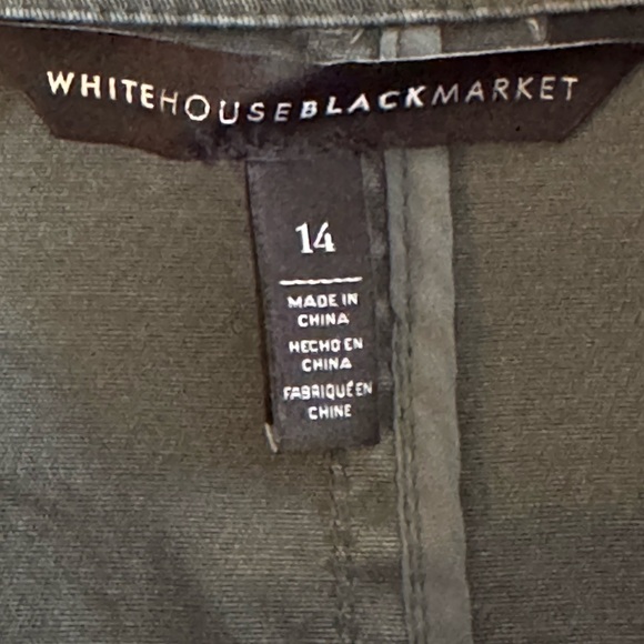 White House Black Market Utility Vest Womens Army Green 14 - Picture 8 of 13